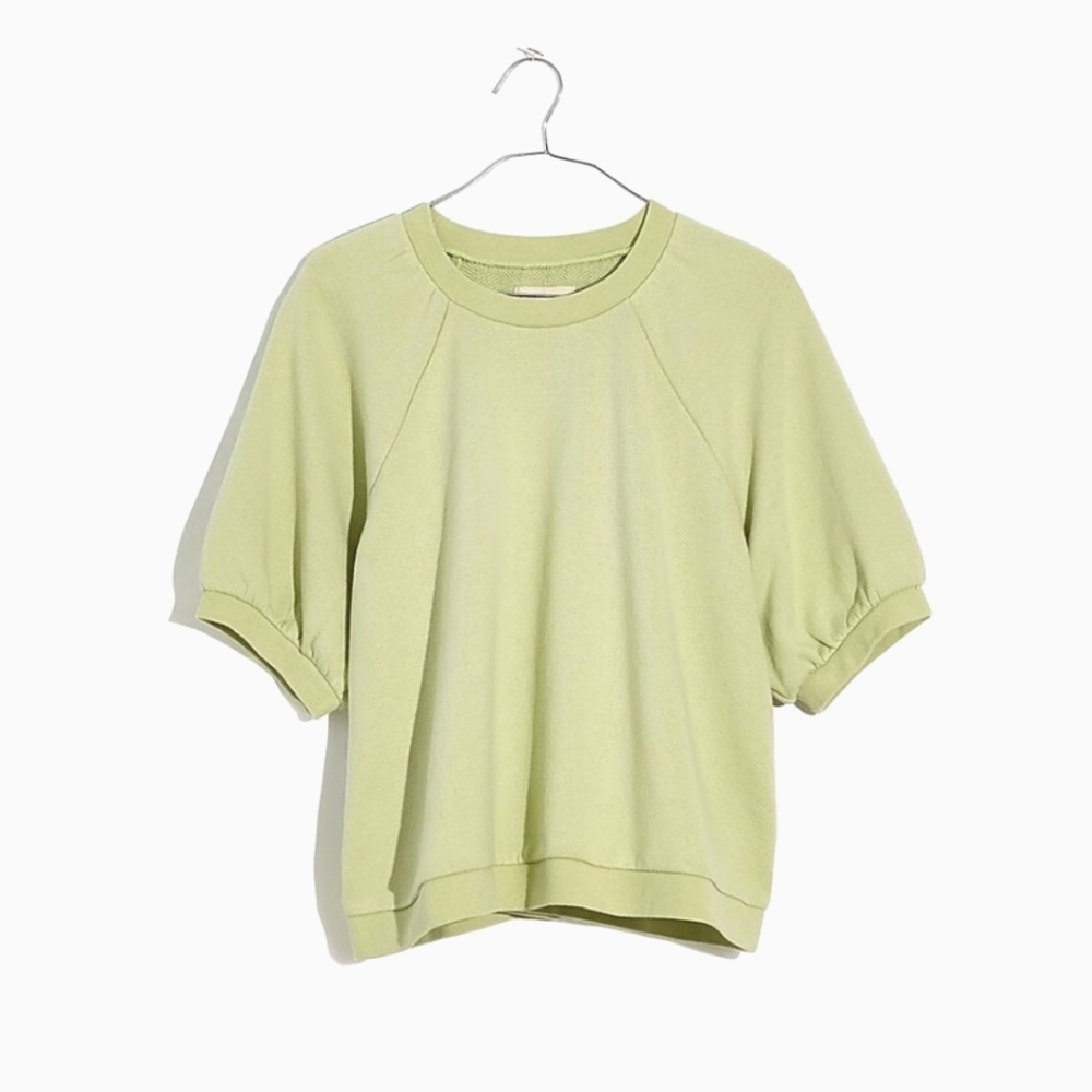Madewell Puff Sleeved Cotton Sweatshirt Top Size XXS